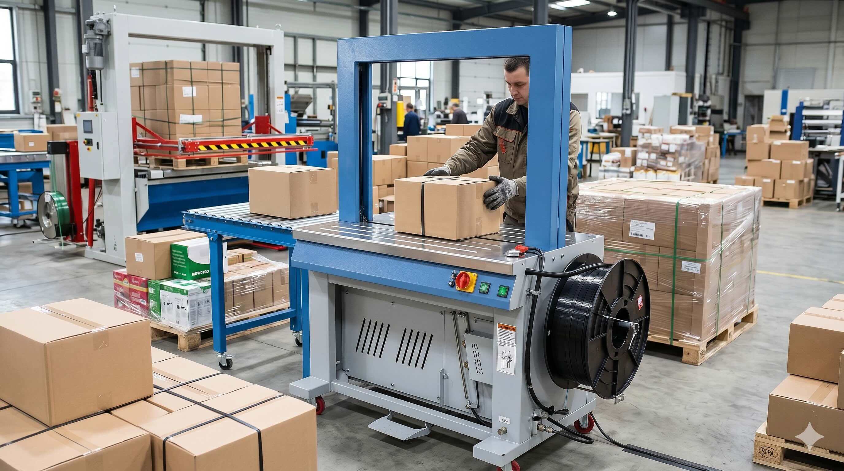 Strapping and banding machine